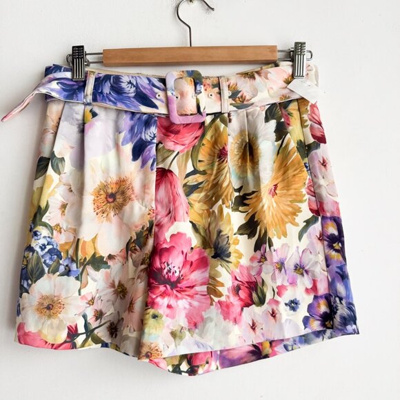 Jason Wu Floral Belted Short Shorts 2 - Picture 5 of 6